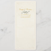 Swash Font Gold Calligraphy Writing Rustic Wedding Menu (Achterkant)