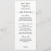 Swash Font Kalligrafie Zwart Wit Bruiloft Classic Menu (Voorkant)
