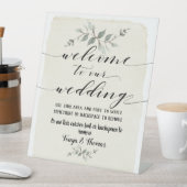 Swash Font Schrijven Kalligrafie Rustiek Welkom Reclamebord Met Voetstuk (Insitu)