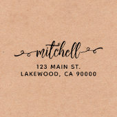 Swashe Script Schattige retouradres Zelfinktende Stempel