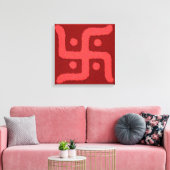 Swastik2 uitgerekt canvas Print (Insitu (Woonkamer))