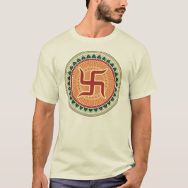 Swastika met de traditionele Indiase stijl Mandana T-shirt
