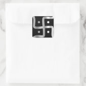 Swastika Symbool van Jainisme religie Vierkante Sticker (Tas)