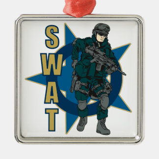 SWAT-politieagent Metalen Ornament
