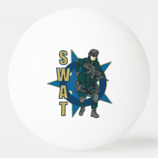 SWAT-politieagent Pingpongballen