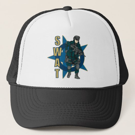 SWAT-politieagent Trucker Pet (Voorkant)