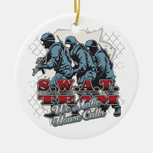 SWAT Team House Keramisch Ornament (Voorkant)