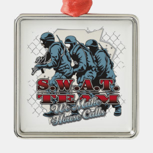 SWAT Team House Metalen Ornament