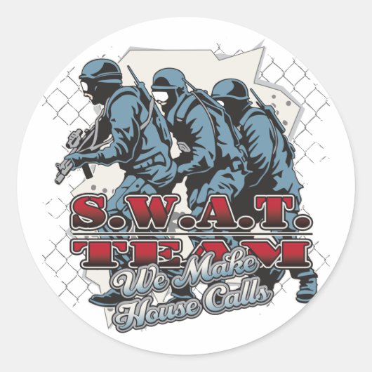 SWAT Team House Ronde Sticker (Voorkant)