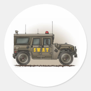 SWAT Team Hummer Sticker