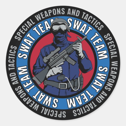 SWAT-team Ronde Sticker (Voorkant)