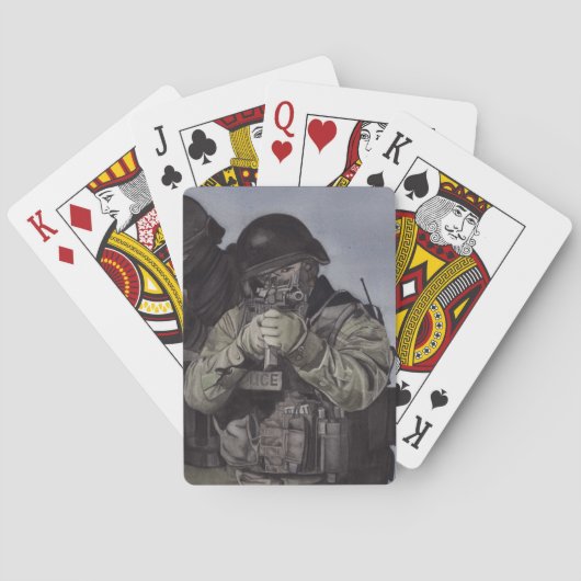 Swat Team zorgt ervoor dat het graaf pokerkaarten (Achterkant)