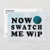 Swatch Me WIP Gehaakte Blauwgroen garenambachten Briefkaart (Voorkant / Achterkant)