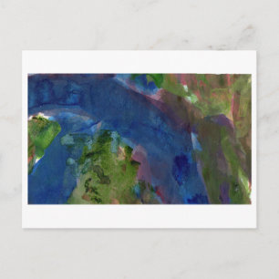 Swath van blauw abstract briefkaart