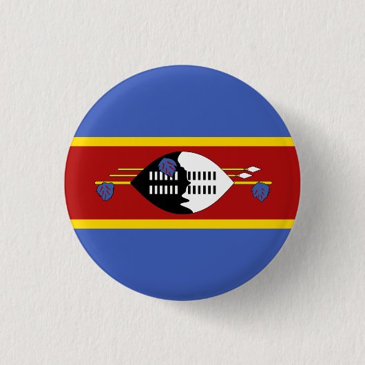 Swazi-vlag, vlag van Swaziland Ronde Button 3,2 Cm (Voorkant)