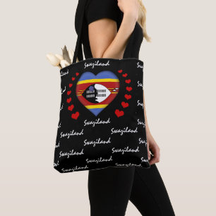 Swaziland Flag & Heart, mode van de vlag/sport Draagtas