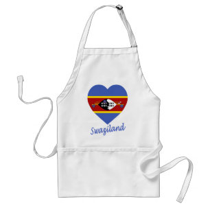 Swaziland Flag Heart Standaard Schort