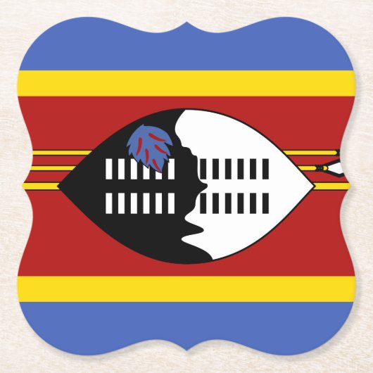 Swaziland Flag Kartonnen Onderzetters (Voorkant)