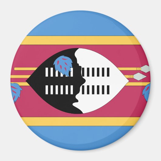 Swaziland Flag Magneet (Voorkant)