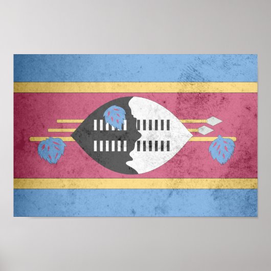 Swaziland Flag Poster (Voorkant)