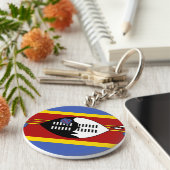 Swaziland Flag Sleutelhanger (Zijkant)