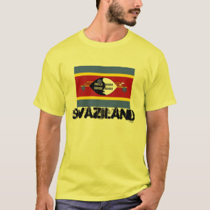 SWAZILAND* Mannen Aangepaste vlag T-shirt