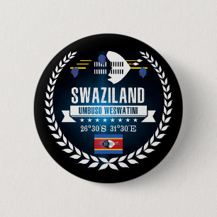 Swaziland Ronde Button 5,7 Cm