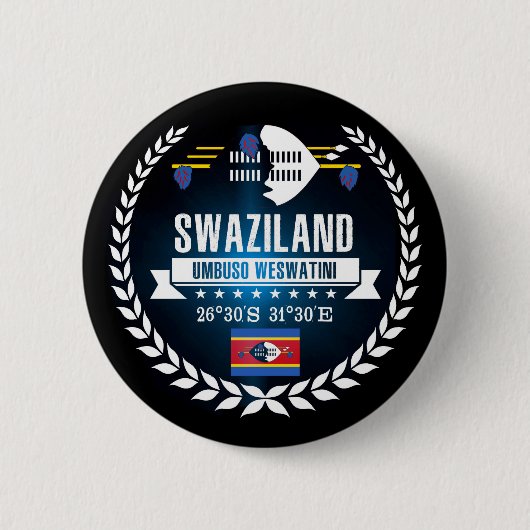 Swaziland Ronde Button 5,7 Cm (Voorkant)