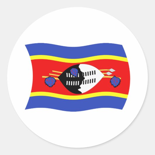 Swaziland Vlag Sticker (Voorkant)