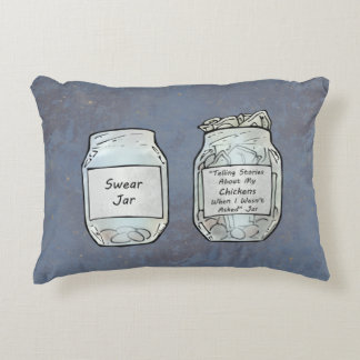 Swear Jar en Chicken Jar Accent Kussen