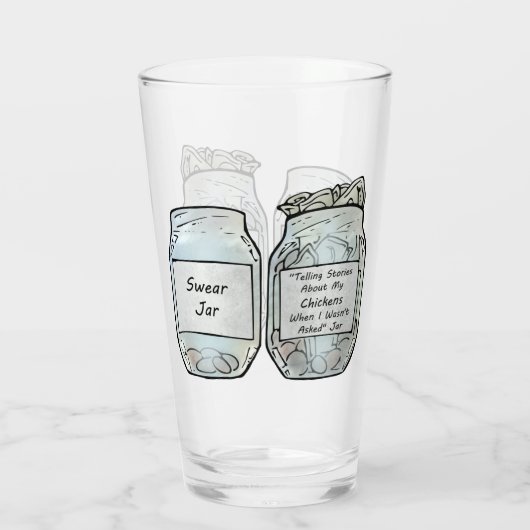 Swear Jar en Chicken Jar Glas (Achterkant)