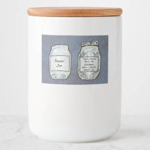 Swear Jar en Chicken Jar Voedselcontainer Etiket