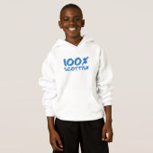 Sweat à capuche 100% Kids écossais (Devant entier)