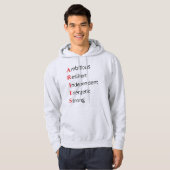 Sweat à capuche Aries Acronyme (Devant entier)
