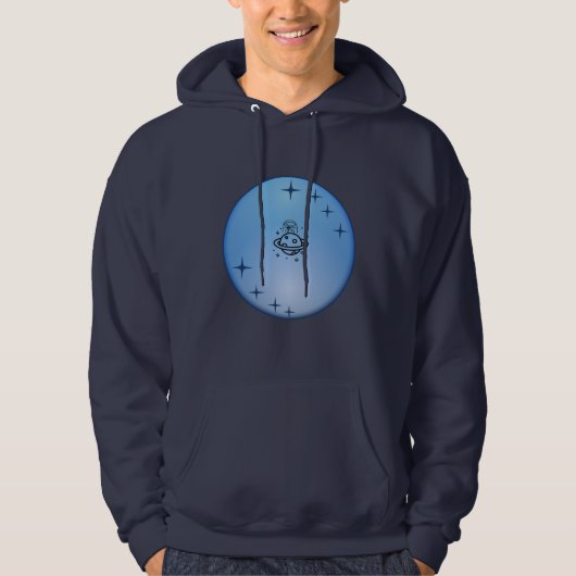 Sweat à capuche Astronaute Galaxie Bleue – Graphis (Devant)