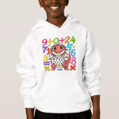 Sweat à capuche avec des nombres de maths mignons  (Devant)