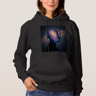 Sweat à capuche avec silhouette de galaxie cosmiqu