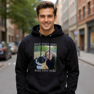 Sweat à capuche avec téléchargement de photo et te
