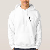 Sweat à capuche blanc design alien (Devant)