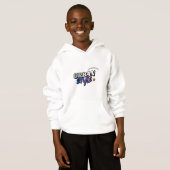 Sweat à capuche blanc d'hiver pour enfants. (Devant entier)