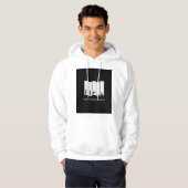 Sweat à capuche blanc Sweat pour hommes imprimé (Devant entier)