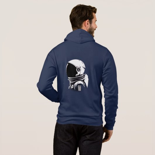 Sweat à capuche bleu pour hommes et femmes – Coton (Dos entier)