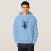 Sweat à capuche Blue Frost Skull (Devant entier)