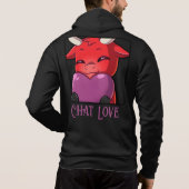 Sweat à capuche Bullpew Chat Love (Dos)