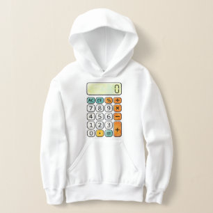 Sweat à capuche calculatrice de maths mignon pour