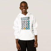 Sweat à capuche calculatrice de maths pour enfants (Devant entier)