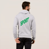 Sweat à capuche Canvas bruyère homme SPORT (Dos entier)