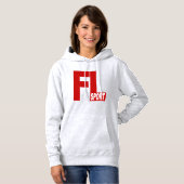 Sweat à capuche cendre  DESIGN  FLORIDA  SPORT  (Devant entier)
