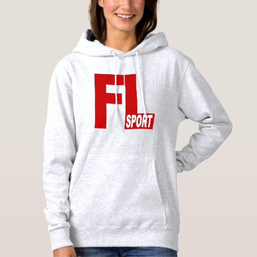 Sweat à capuche cendre  DESIGN  FLORIDA  SPORT  (Devant)