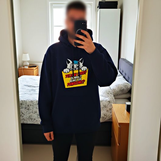 Sweat à capuche chat de dessin animé ludique - Par